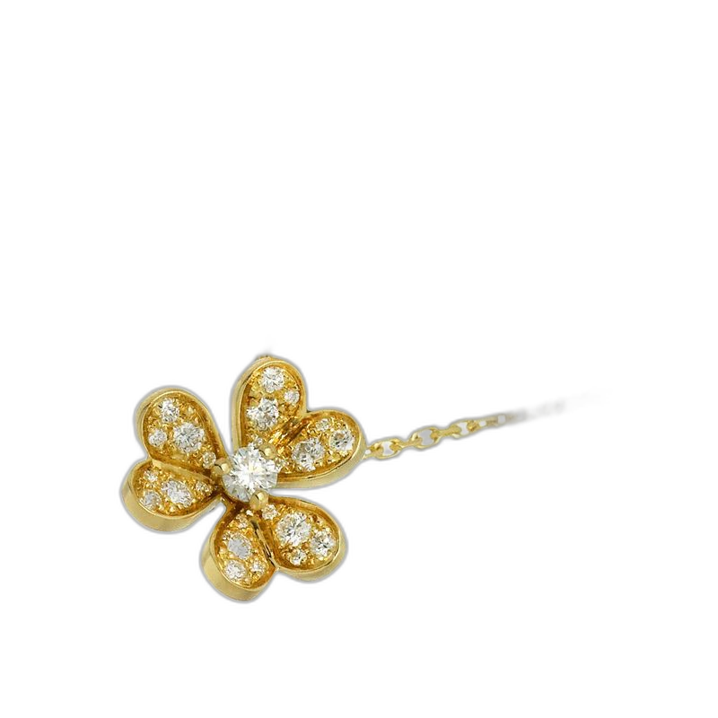 Van Cleef & Arpels Frivole Diamond Mini Necklace 18K YG