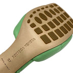 Bottega Veneta Lido Sandals Shoes Leather Light Green Mules Intrecciato — view 8