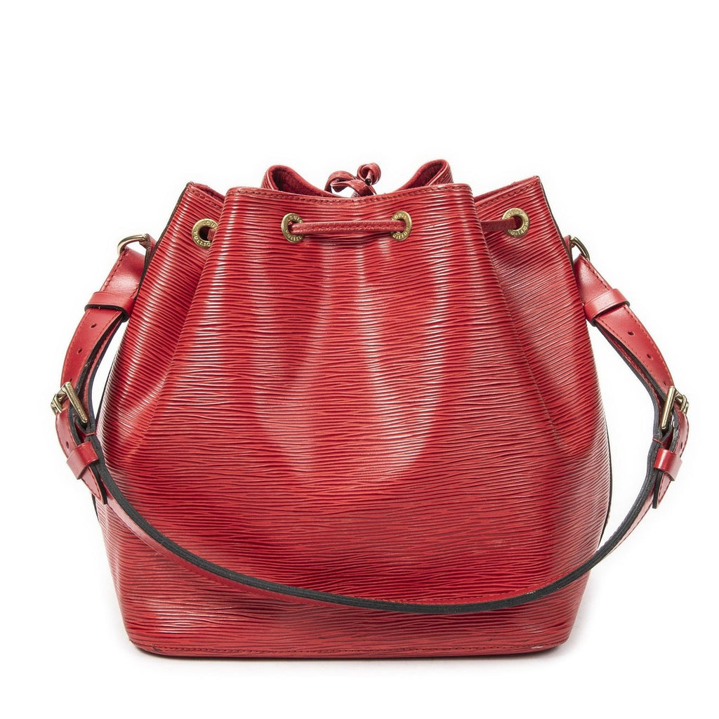 Louis Vuitton Noe Red Epi Handbag — view 5