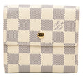 Louis Vuitton Damier Azur Portefeuille Elise White Leather