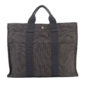 Hermes Her Line MM Tote Canvas Gray Silver Herline MM
