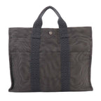 Hermes Her Line MM Tote Canvas Gray Silver Herline MM