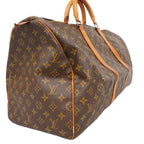 Louis Vuitton Boston Bag Monogram Keepall 55 Brown — view 2