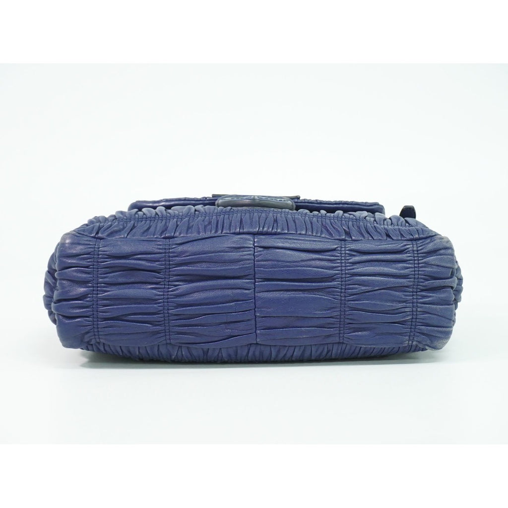 Prada Nappa Leather Shoulder Bag Navy — view 3