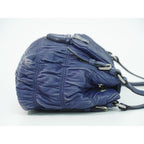 Prada Nappa Leather Shoulder Bag Navy — view 4
