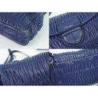 Prada Nappa Leather Shoulder Bag Navy — view 7