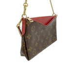 Louis Vuitton Handbag Monogram Pallas Clutch Brown Cerise 2-Way — view 2