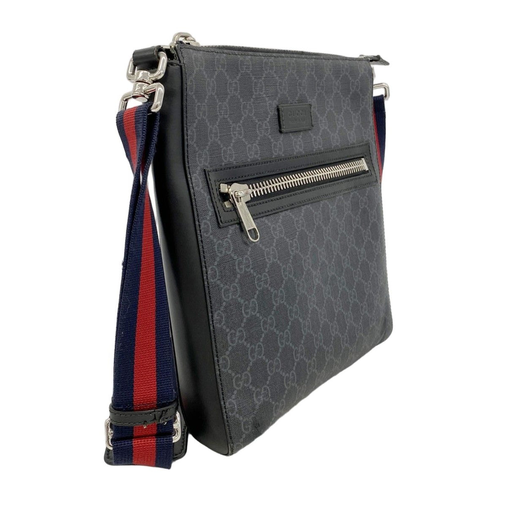 Gucci Shoulder Bag GG Supreme Black Silver — view 2