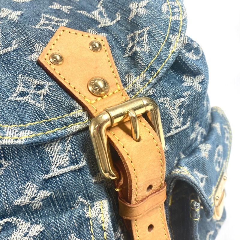 Louis Vuitton Backpack Ad GM Monogram Denim Blue — view 7