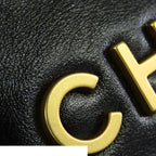 Chanel 22 Small Black Gold Shiny Calfskin Shoulder Bag — view 6