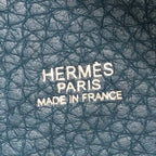 Hermes Picotin Blue Jean Hand Bag Leatheed Bag Jeans — view 9