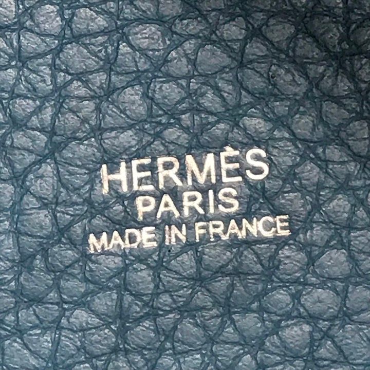 Hermes Picotin Blue Jean Hand Bag Leatheed Bag Jeans — view 9