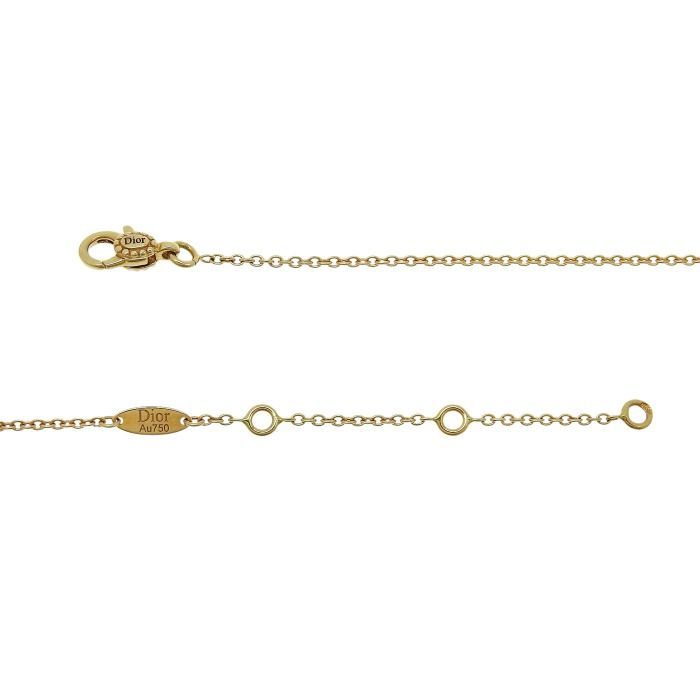 Christian Dior Rose De Vents Medallion Diamond Malachite Necklace 18K Yellow — view 6