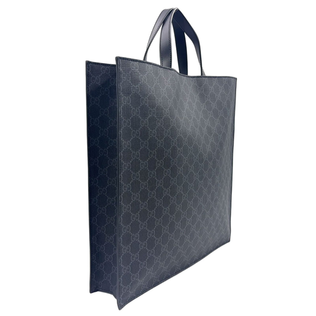 Gucci GG Supreme Leather Black Tote Silver — view 2