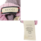 Gucci Fingerless Gloves Pink Gray Cashmere GG Logo — view 7