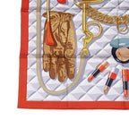 Hermes Carre 90 Scarf Beaute Composee 100% Silk Orange Brown — view 4