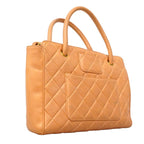 Chanel Handbag Quilted Lambskin Beige Gold — view 2