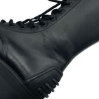 Christian Dior Boots Short Shoes Leather Rubber Black Middle Logo — view 9
