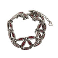 Dior Bracelet Metal Stones Gunmetal Accessories 1518