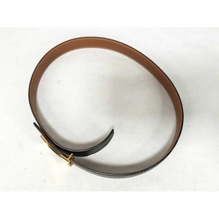 Hermes Belt Mini Constance Black Gold Leather Hhardware — view 3