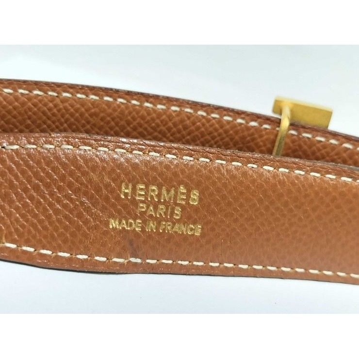 Hermes Belt Mini Constance Black Gold Leather Hhardware — view 5