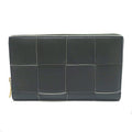 Bottega Veneta Cassette Zip Around Wallet RFID Intrecciato Leather