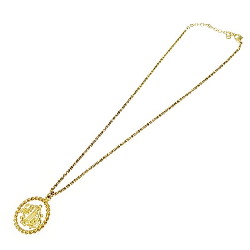 Christian Dior GP Emblem Necklace Gold — view 5