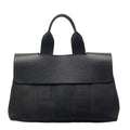 Hermes Valparaiso PM Handbag Black Toilet Blanc Leather Canvas