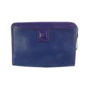 Celine Clutch Second Leather Logo Blue Purple