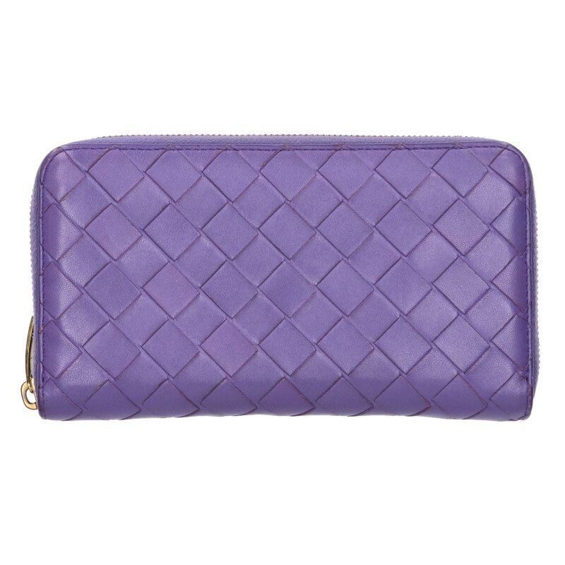 Bottega Veneta Intrecciato Leather Round Zip Wallet