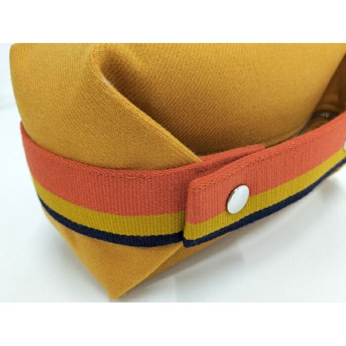 Hermes Handbag Brid a Black PM Wool Mustard — view 5