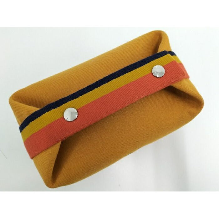 Hermes Handbag Brid a Black PM Wool Mustard — view 7