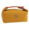 Hermes Handbag Brid a Black PM Wool Mustard