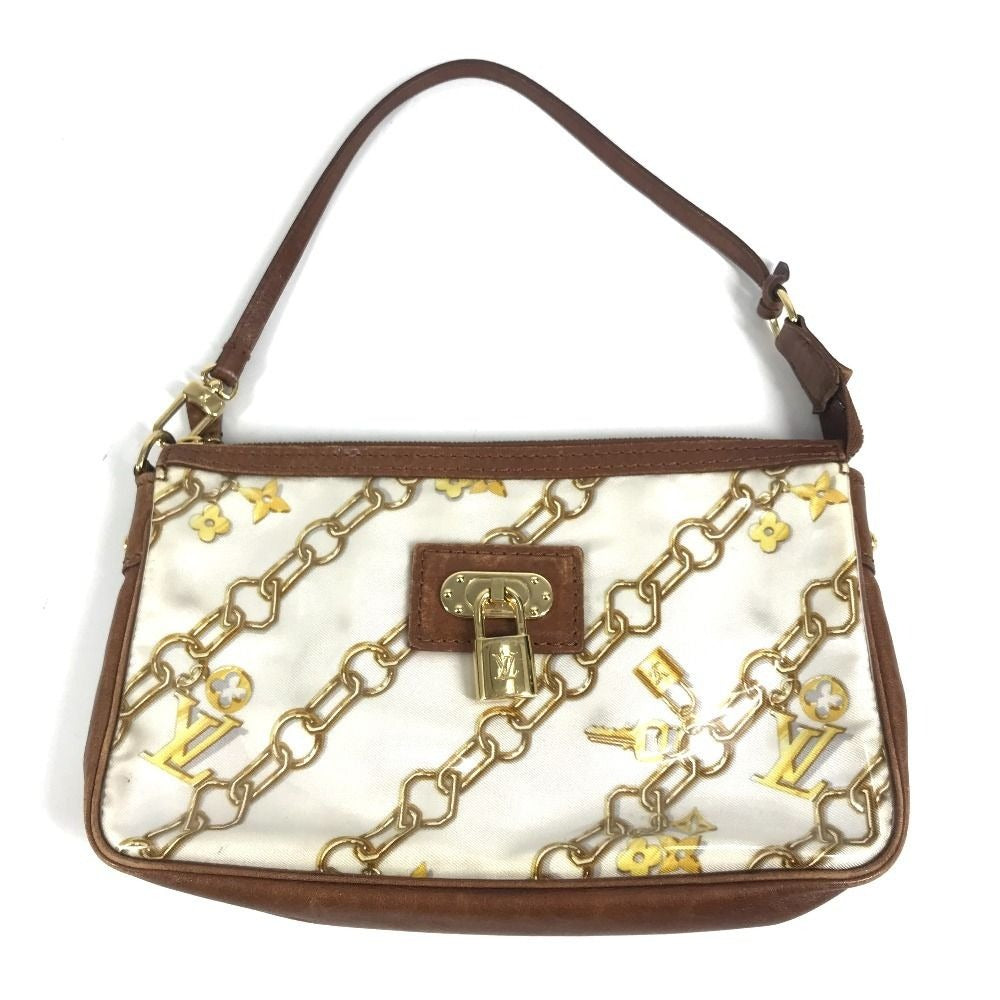Louis Vuitton Shoulder Bag Pochette Vinyl Leather White