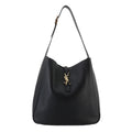 Saint Laurent Soft Large Shoulder Bag Leather Black