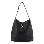 Saint Laurent Soft Large Shoulder Bag Leather Black