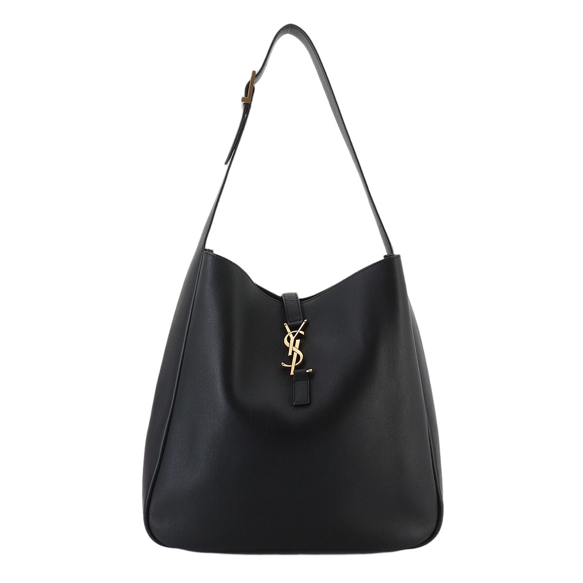 Saint Laurent Soft Large Shoulder Bag Leather Black