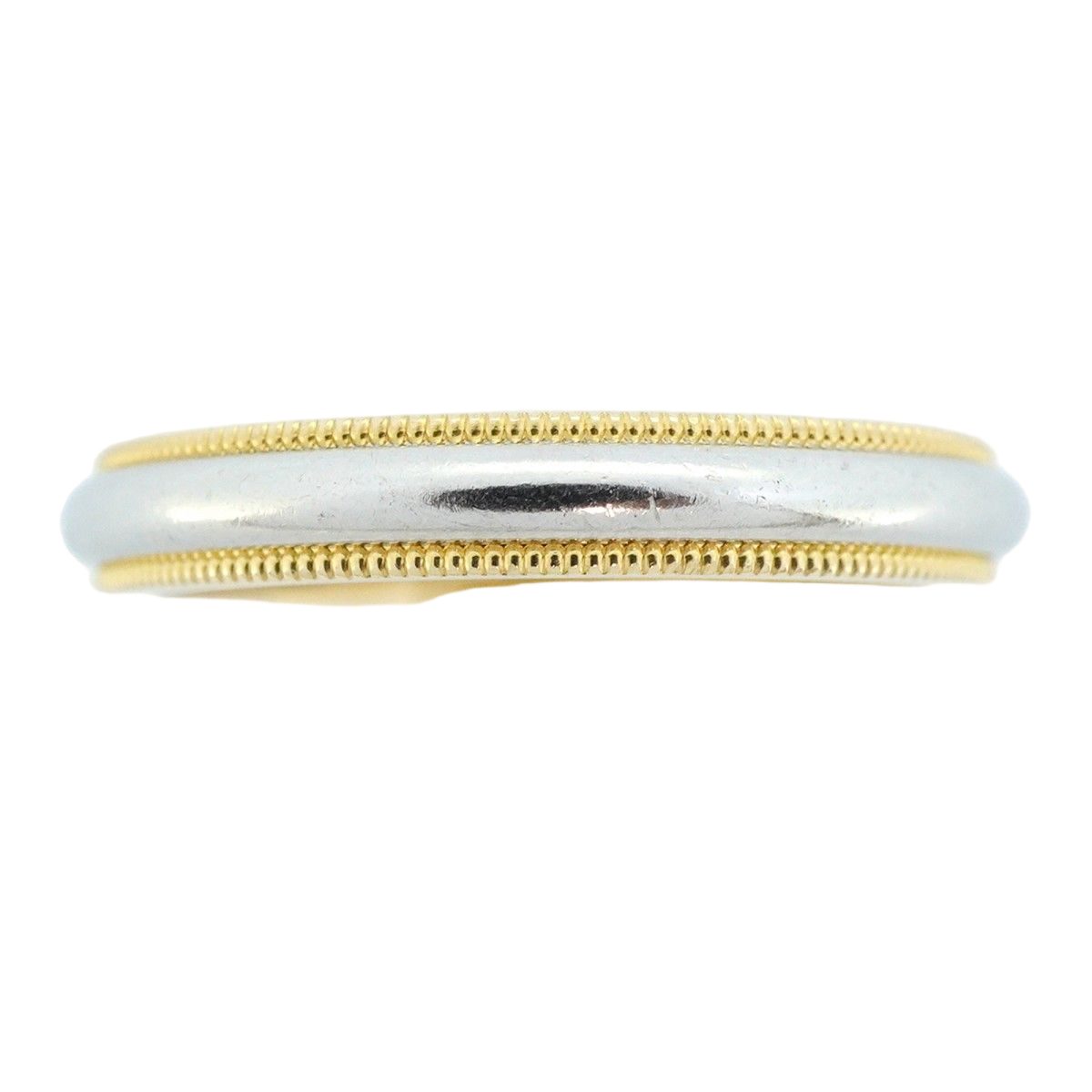 Tiffany & Co Ring Mill Gray 18k Yellow Gold Platinum — view 2