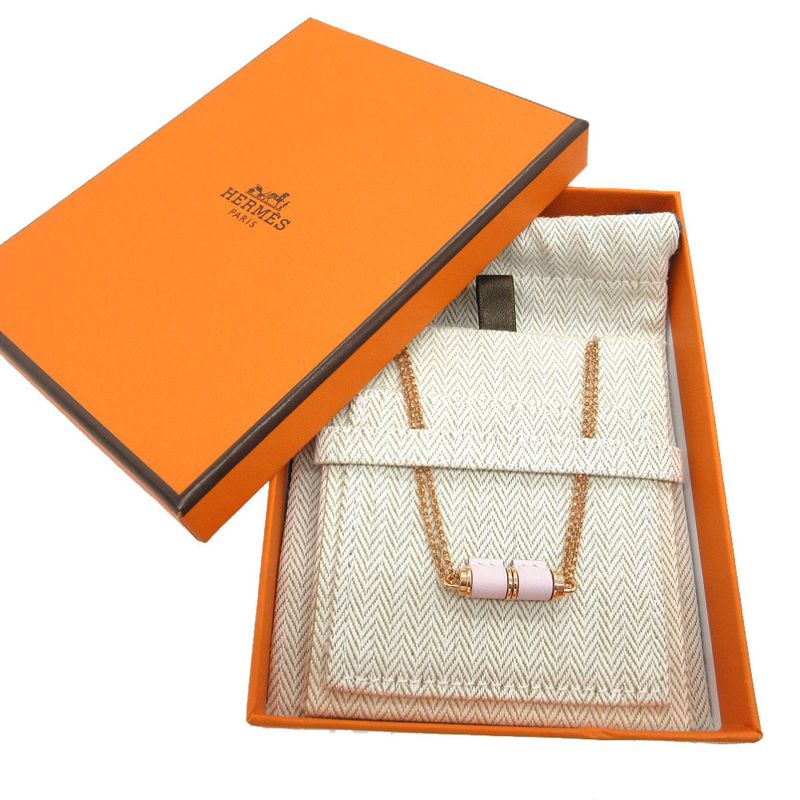 Hermes Charniere PM Necklace Vorsluft Leather Mauve Pale 1846 — view 3