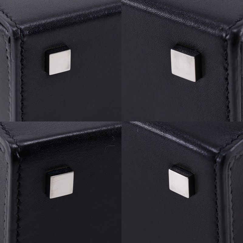 Hermes Cinetic 2-Way Leather Black a Shoulder Bag — view 8