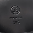 Chanel Boots CC Logo Chain Short Black Leather — view 6