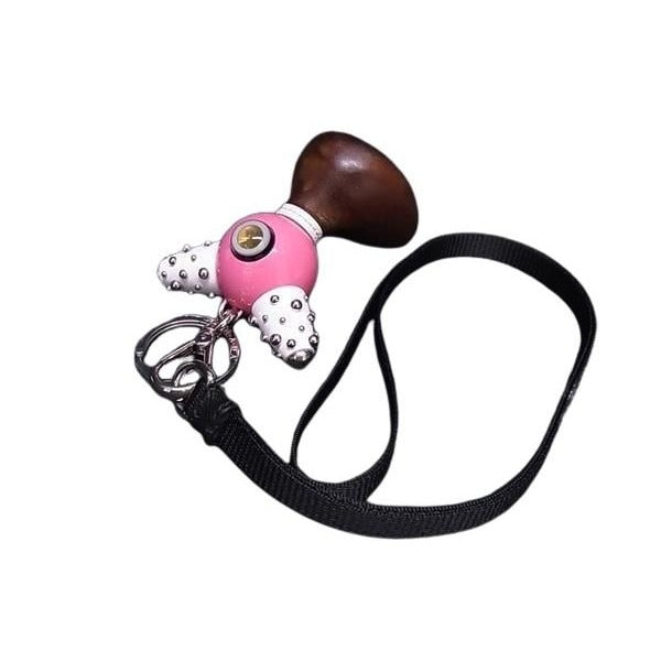 Prada Key Holder Trick Robot 1 Tr062 Pink White Brown Silver Wood Metal — view 2