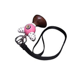 Prada Key Holder Trick Robot 1 Tr062 Pink White Brown Silver Wood Metal — view 2