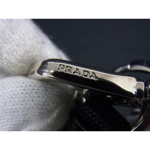 Prada Key Holder Trick Robot 1 Tr062 Pink White Brown Silver Wood Metal — view 4