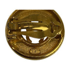 Chanel Vintage Coco Mark Gold Metal Earrings 97 Engraved — view 7