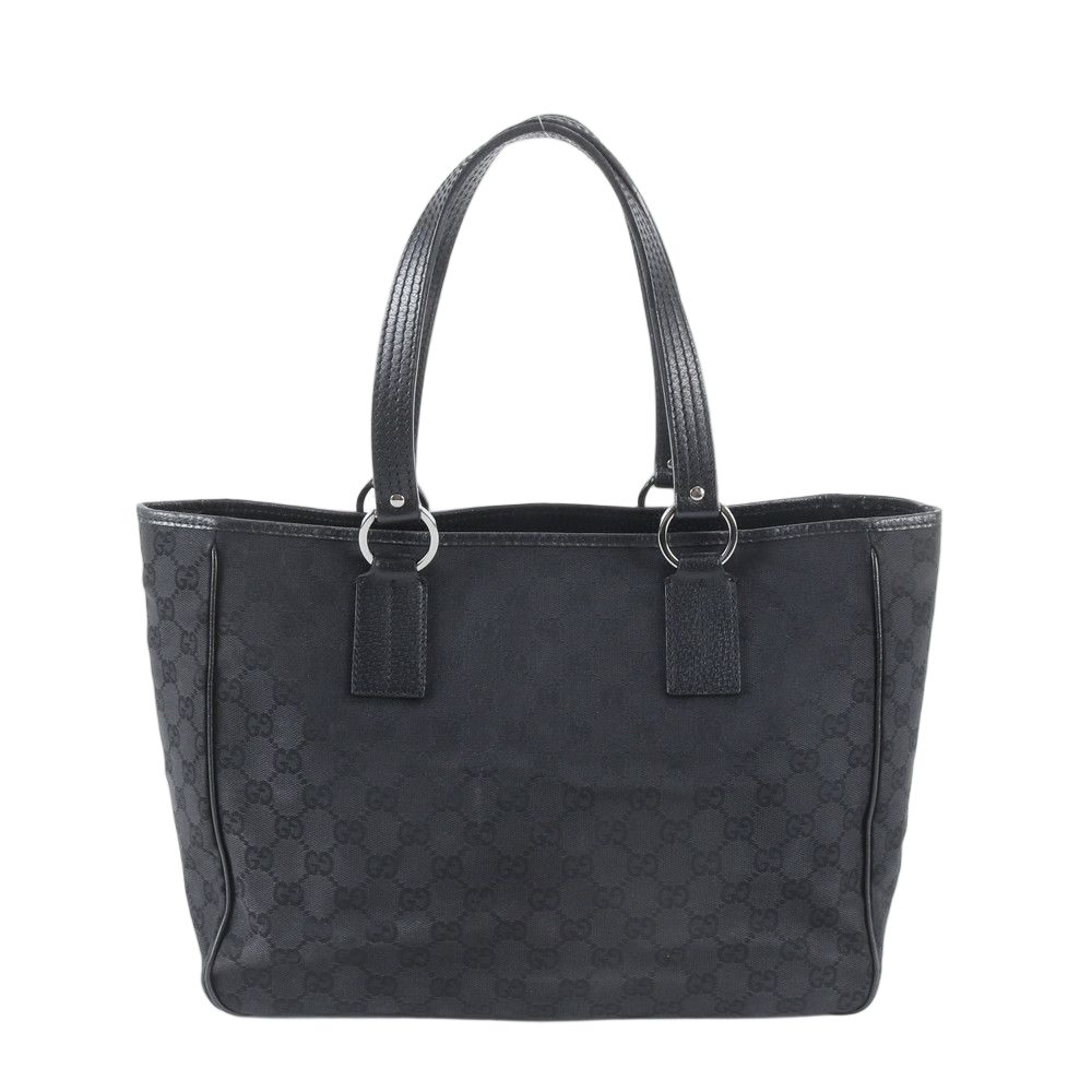 Gucci GG Canvas Leather Tote Shoulder Business Black