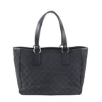 Gucci GG Canvas Leather Tote Shoulder Business Black