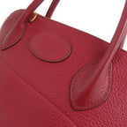 Hermes Bolide 31 Rouge Taurillon Shoulder Bag Gold Hardware — view 7