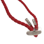 Hermes Silver 925 Leather Hardware Red Bracelet 1125 — view 8