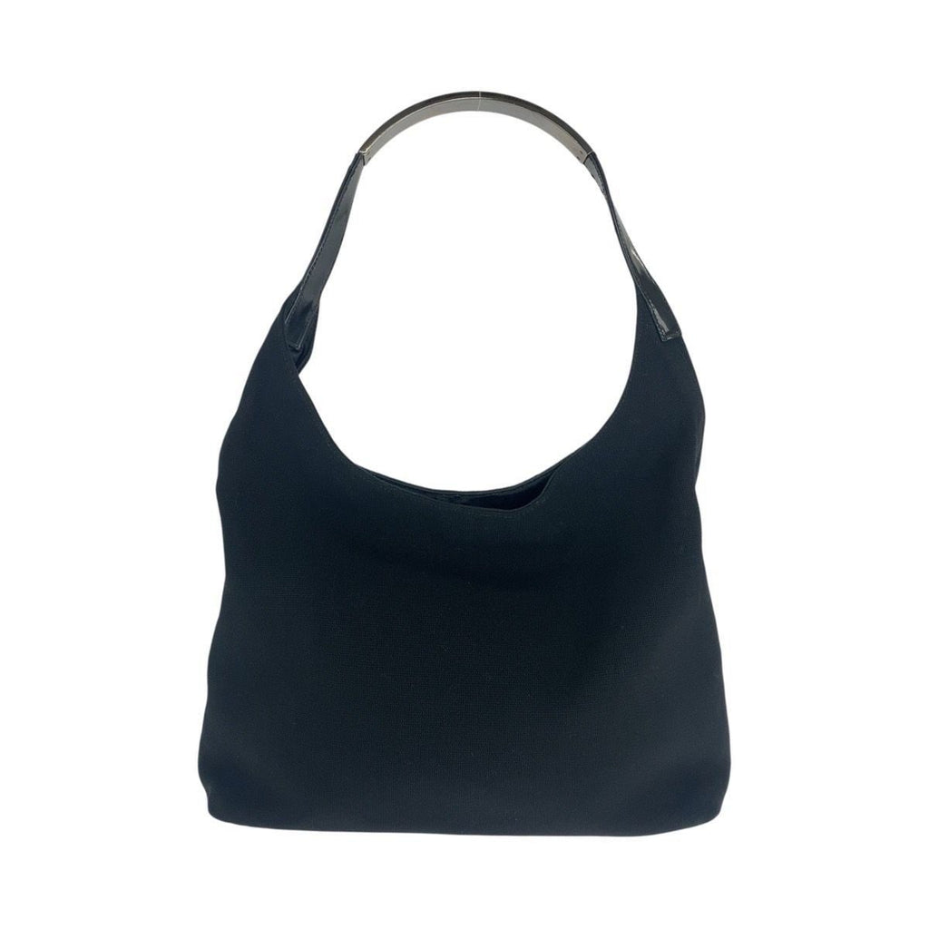 Gucci Hobo Black Silver Canvas Enamel 001 Shoulder Bag